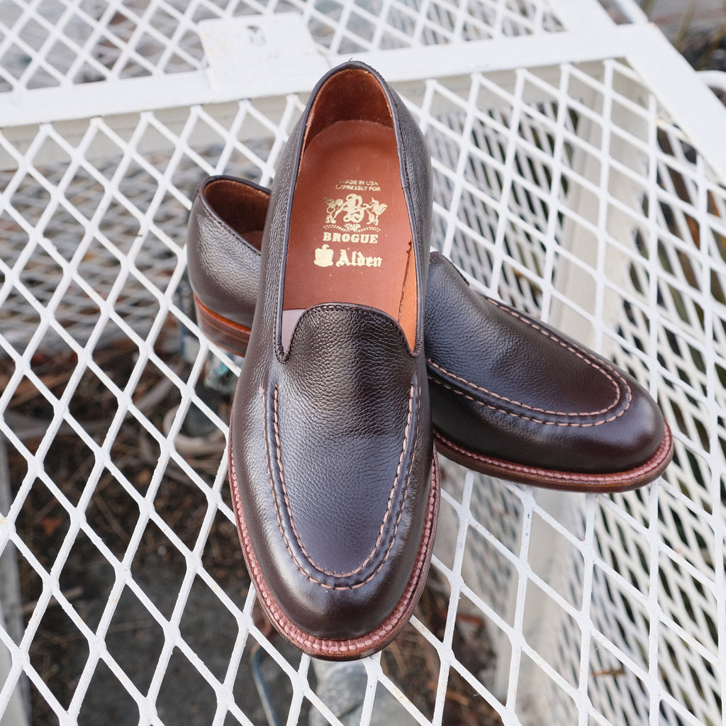 Alden x Brogue  Mocc Toe Slip-On