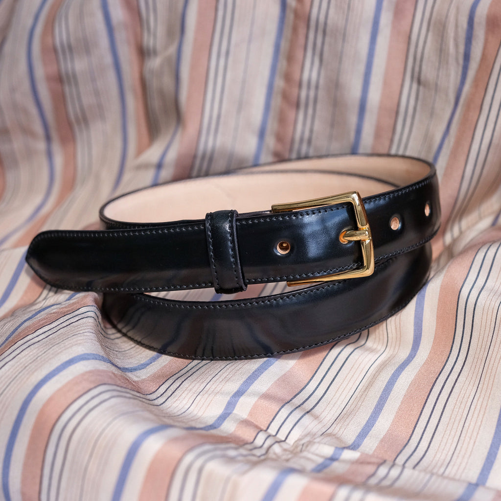 Kreis x Brogue Vintage Style 1'' Belt (Black Shell)