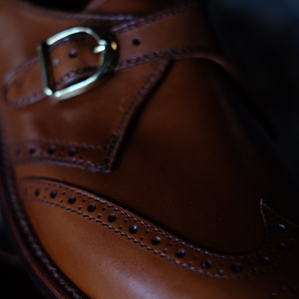 Alden x Brogue Wing Tip Monk Strap