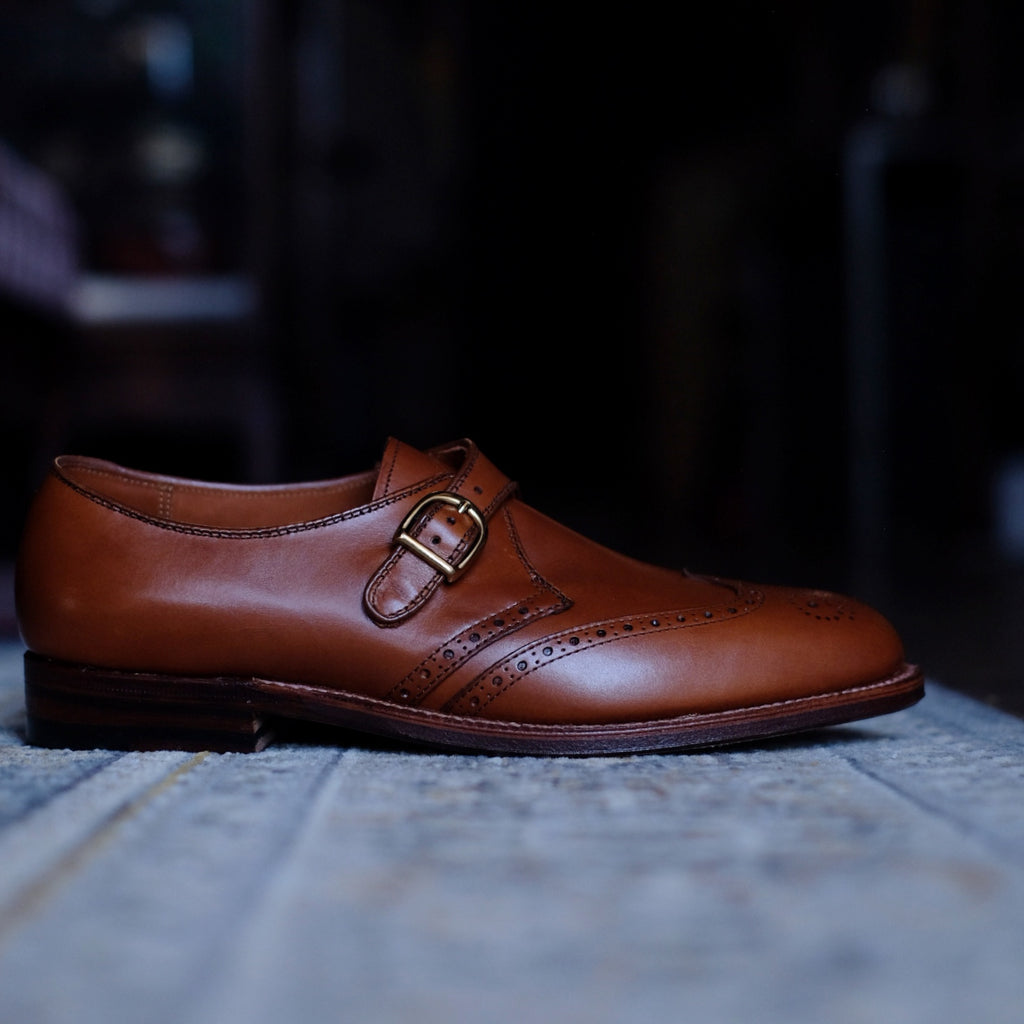 Alden x Brogue Wing Tip Monk Strap