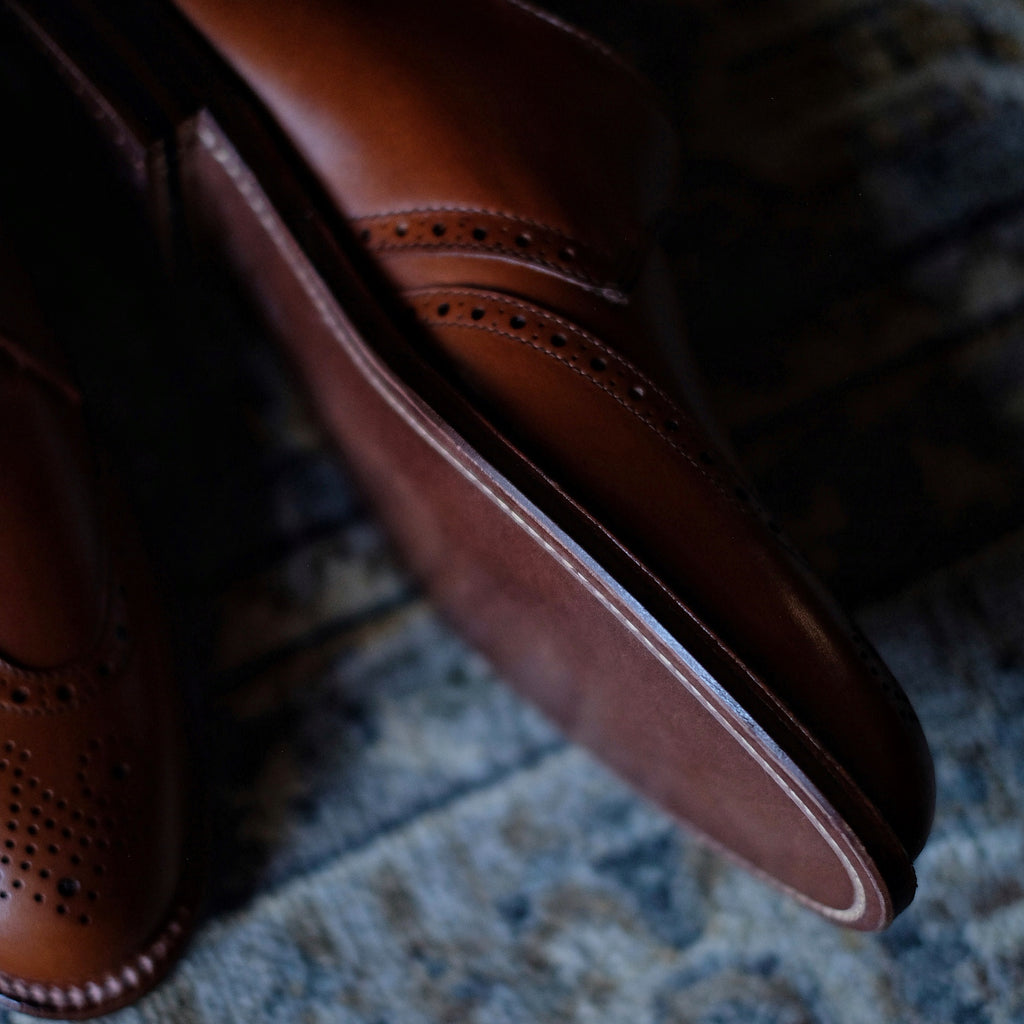 Alden x Brogue Wing Tip Monk Strap