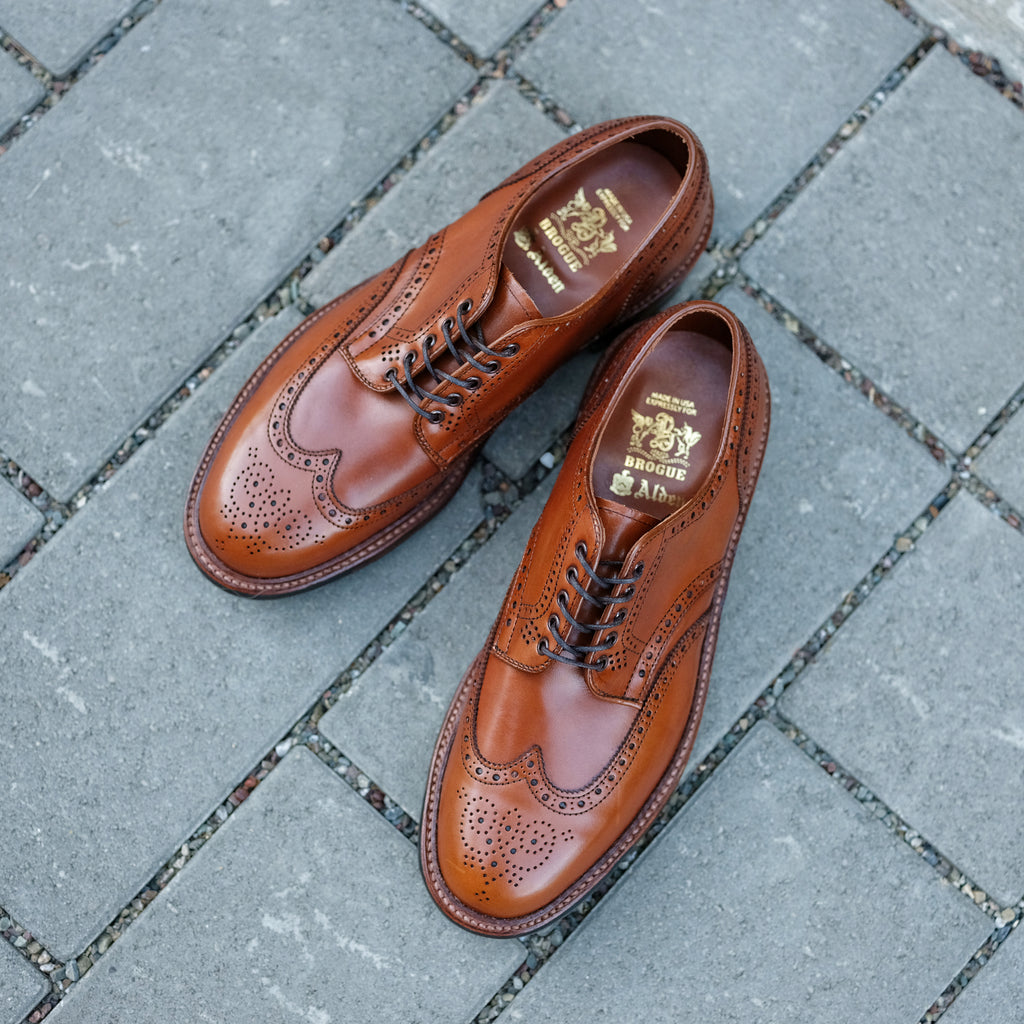 Alden x Brogue Cognac Short Wing Blucher