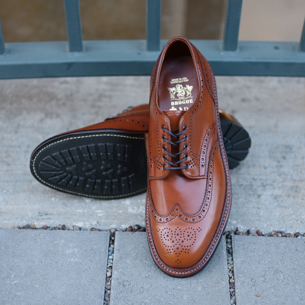 Alden x Brogue Cognac Short Wing Blucher