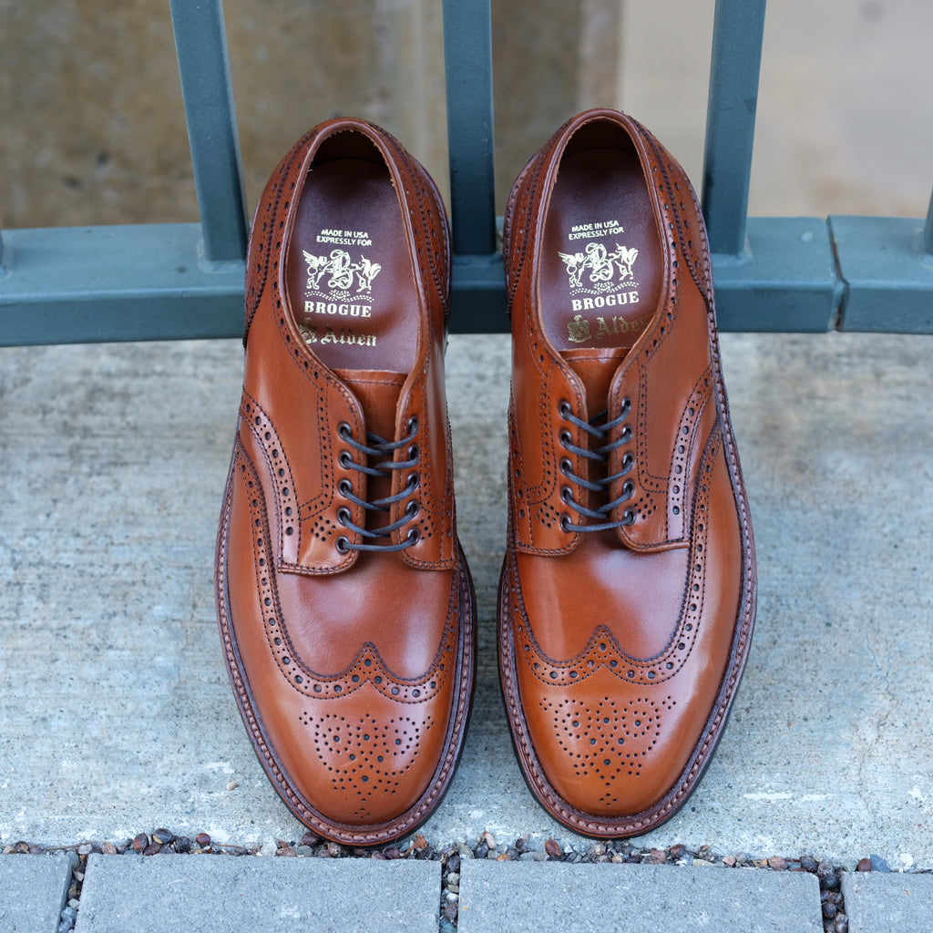 Alden x Brogue Cognac Short Wing Blucher