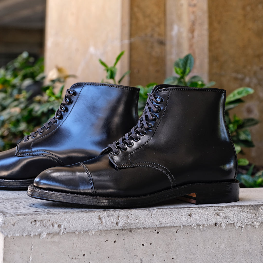 Alden x Brogue Clint Boot (Black Shell)