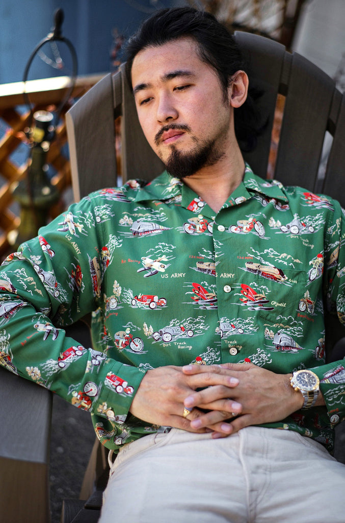 Orgueil Green Aloha Shirt