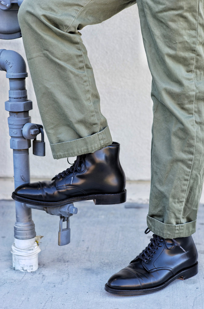 Alden x Brogue Clint Boot (Black Shell)