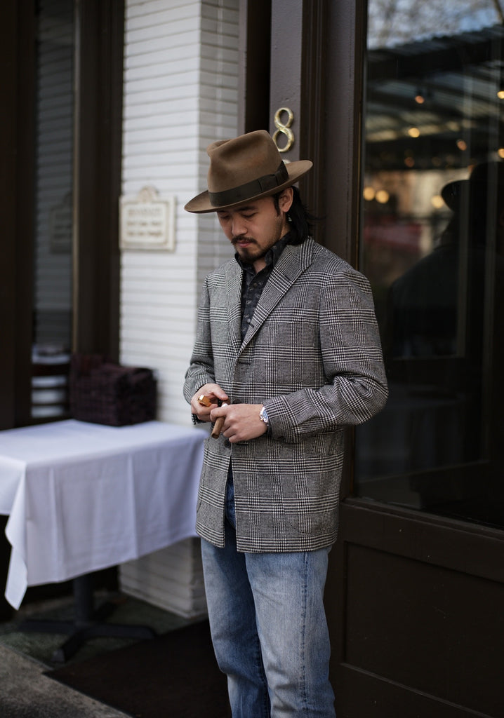 W.W.CHAN Red Gang for BROGUE Glen Plaid TEBA Jacket