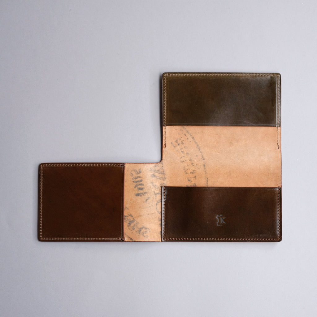 Kreis L-Fold Wallet ( Cigar Shell Cordovan )