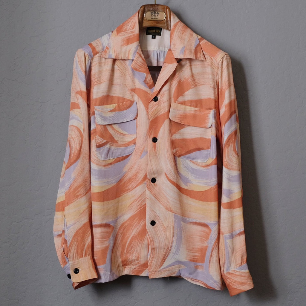 Groovin High 1950's Vintage Rayon Marble Shirt