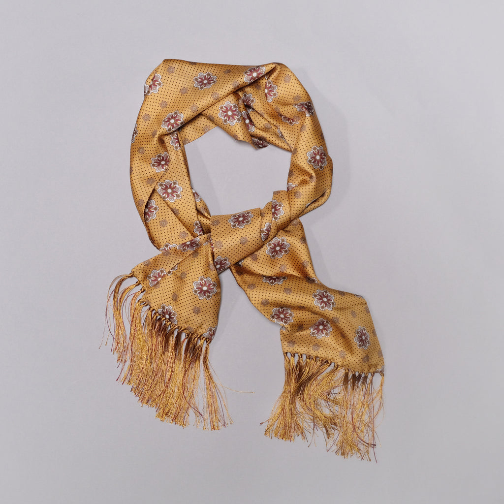 Tootal Vintage Style Motif Print Silk Scarf