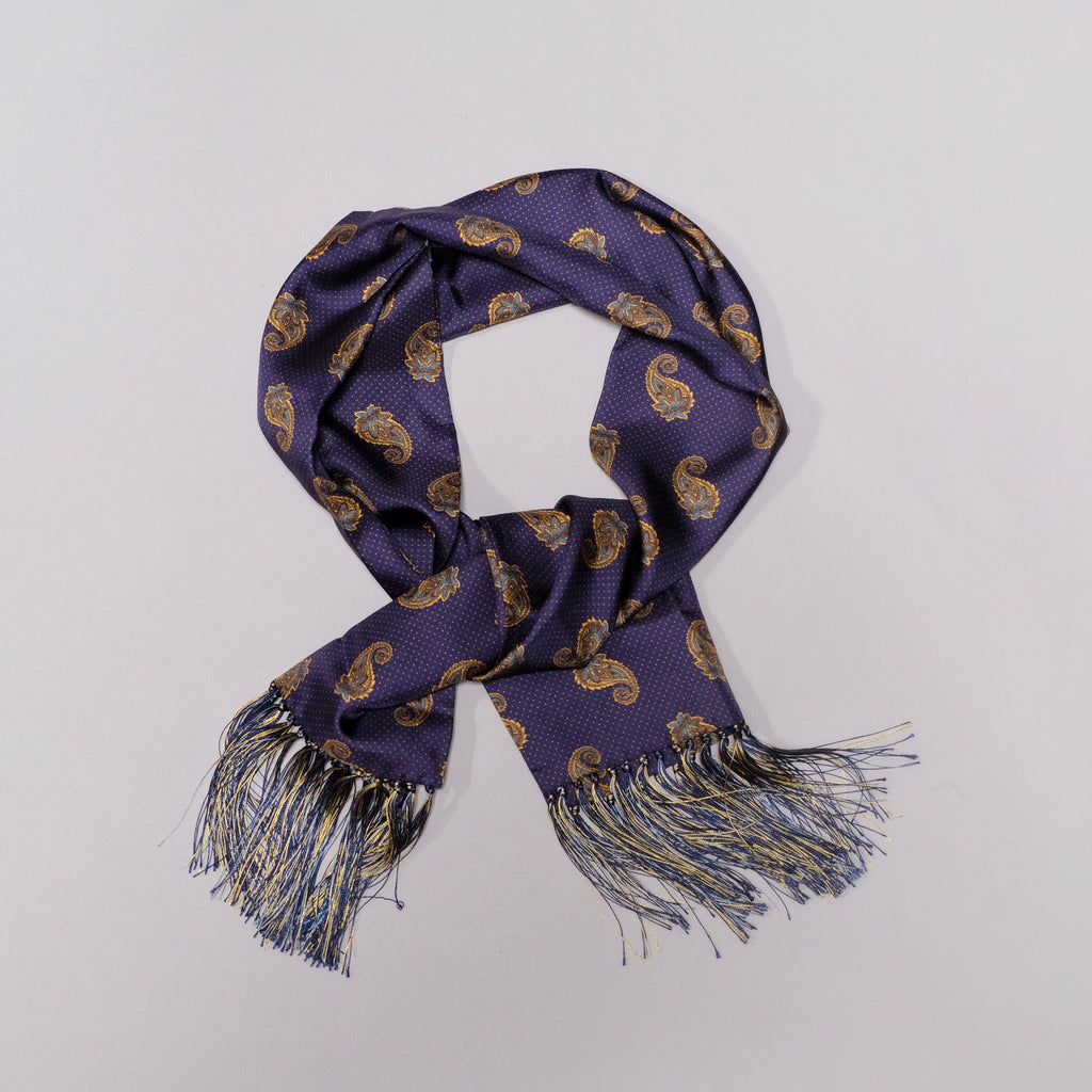 Tootal Vintage Style Paisley Print Silk Scarf