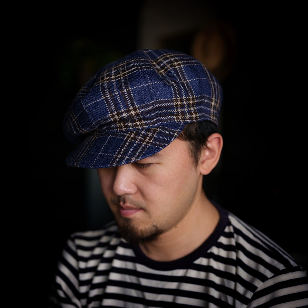 Cappellificio Biellese Wool/Linen Checks Cougan Hat