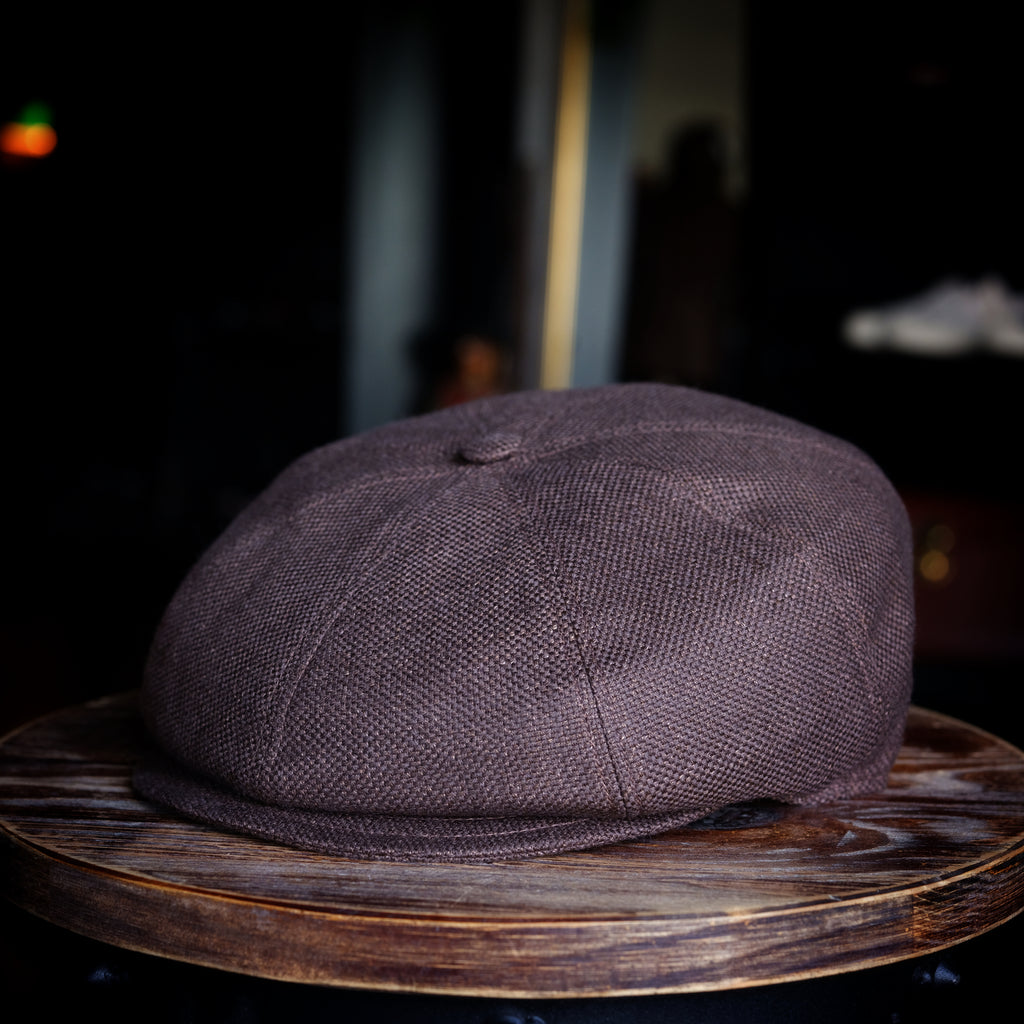 Cappellificio Biellese Brown Wool/Linen Peaky Hat