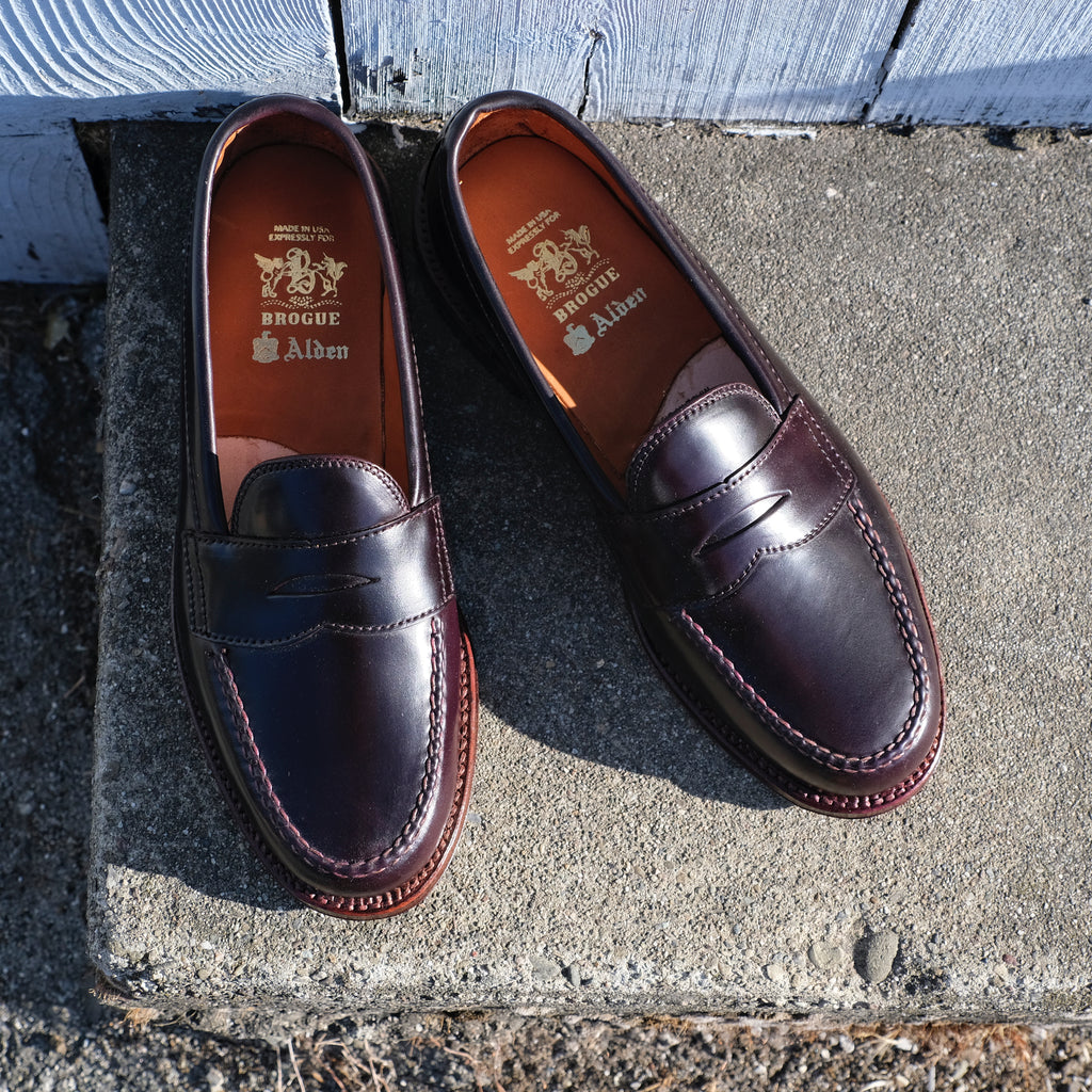 Alden x Brogue Antique Edge Leisure Handsewn Moccasin
