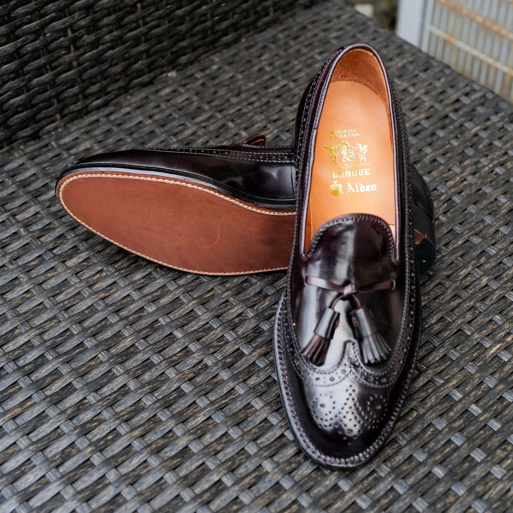 Alden x Brogue Byron Long Wing Tassel Loafer
