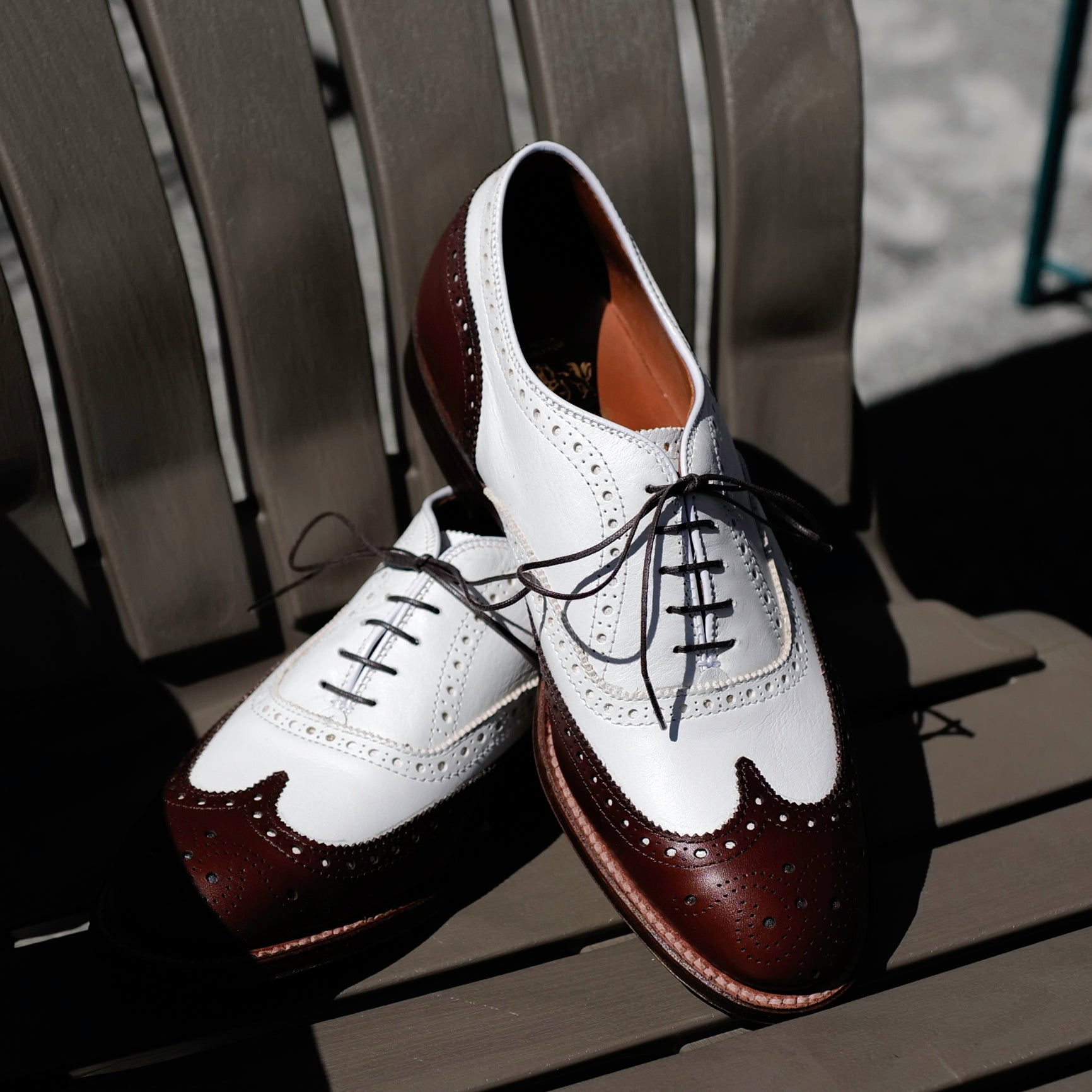 Men's Black & White Perforated Wingtip Oxford Dress Shoes - Tuxedo Spectator Style Black And White Dress Shoes Men's Black & White Perforated Wingtip Oxford Dress Shoes - Tuxedo Spectator Style Black And White Dress Shoes