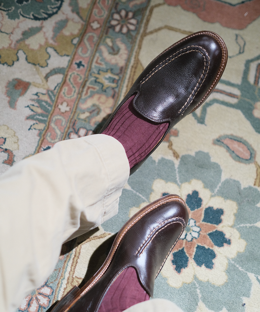 Alden x Brogue  Mocc Toe Slip-On