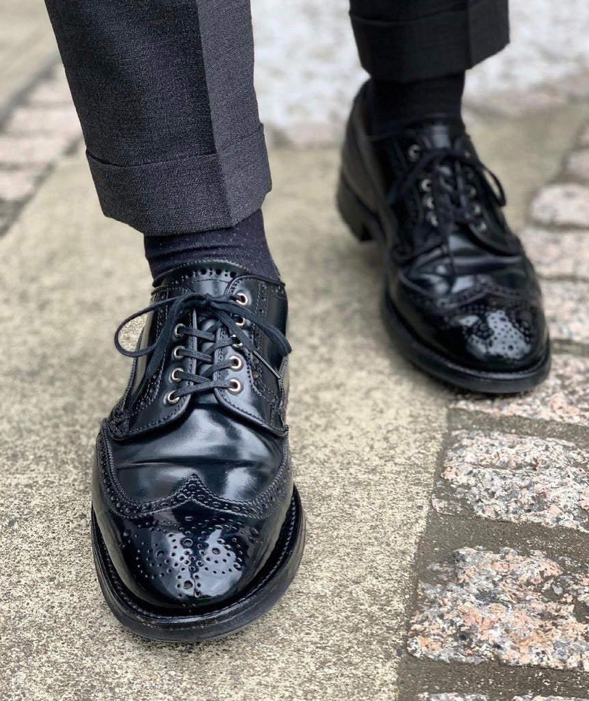 Alden x Brogue Masamune Blucher (Black Shell)